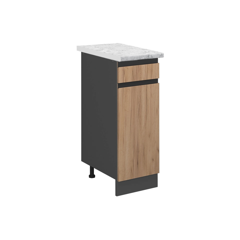 Vicco Mobiletto base per cucina Quercia dorata 30 cm PL Marmo