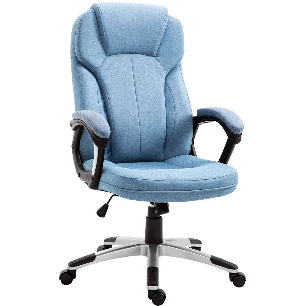 Sedia da ufficio ergonomica azzurra regolabile 66x75x110-120 cm