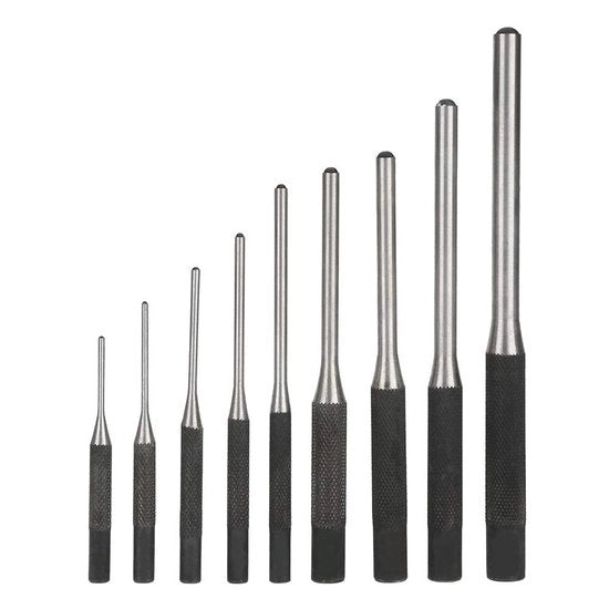 Set di punteruoli rotativi da 9 pezzi - Materiale in acciaio resistente - Punteruoli per carta - Attrezzatura professionale - Estremità antiscivolo - Tasca portatile pratica