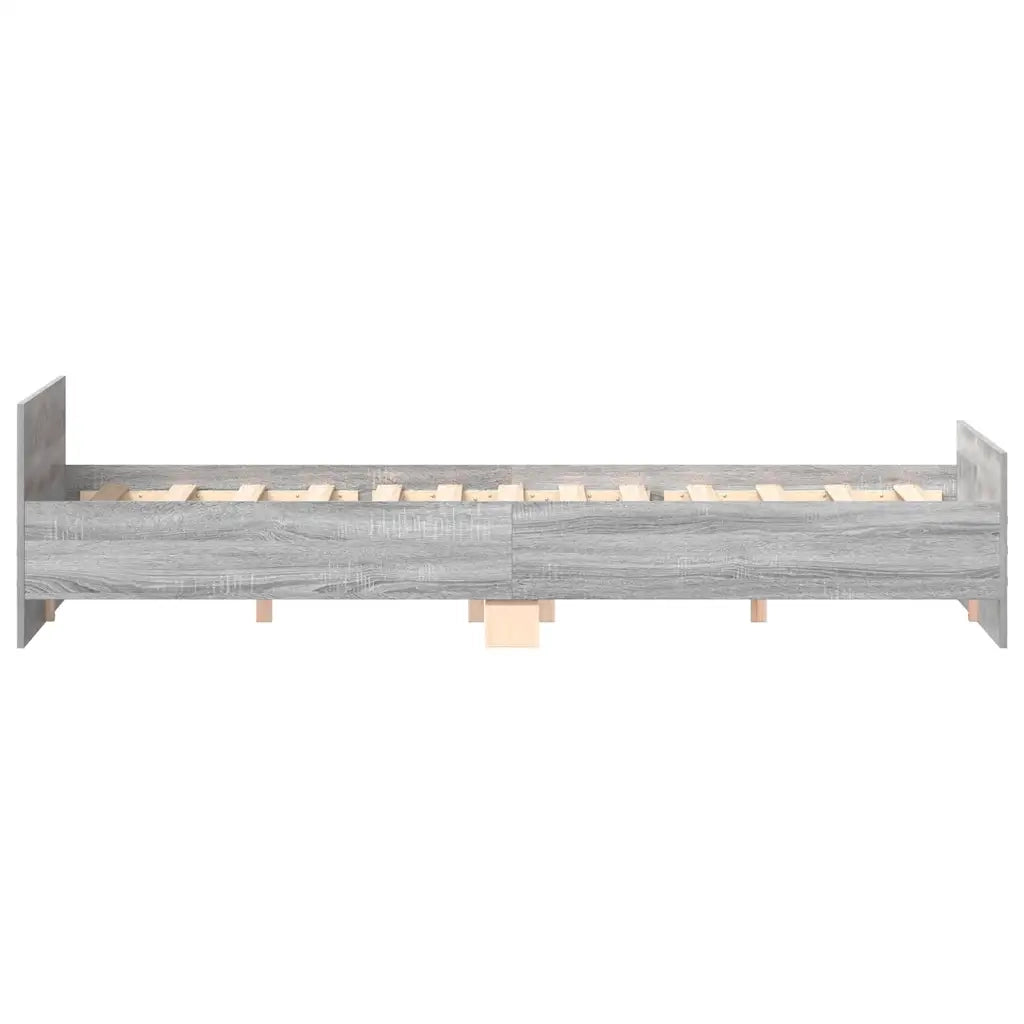 Giroletto con Testiera e Pediera Grigio Sonoma 180x200 cm 3203773