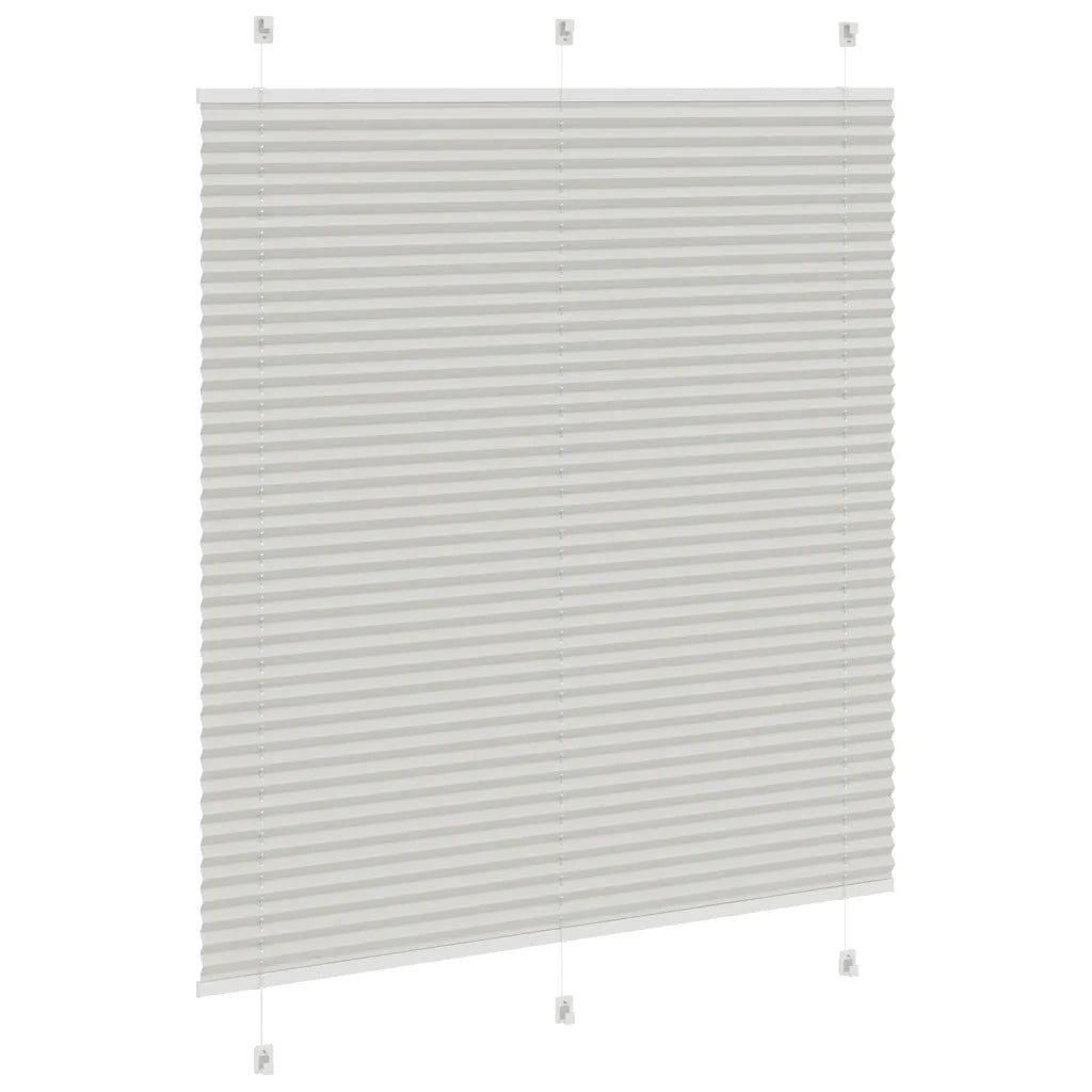 Tenda Plissettata Grigio Chiaro 115x100 cm Larghezza Tessuto