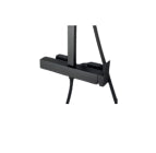 Colonna Doccia Quadrata Nero Opaco con Miscelatore Meccanico e Deviatore Integrato, Soffione 25x25 cm e Doccetta Quadrat