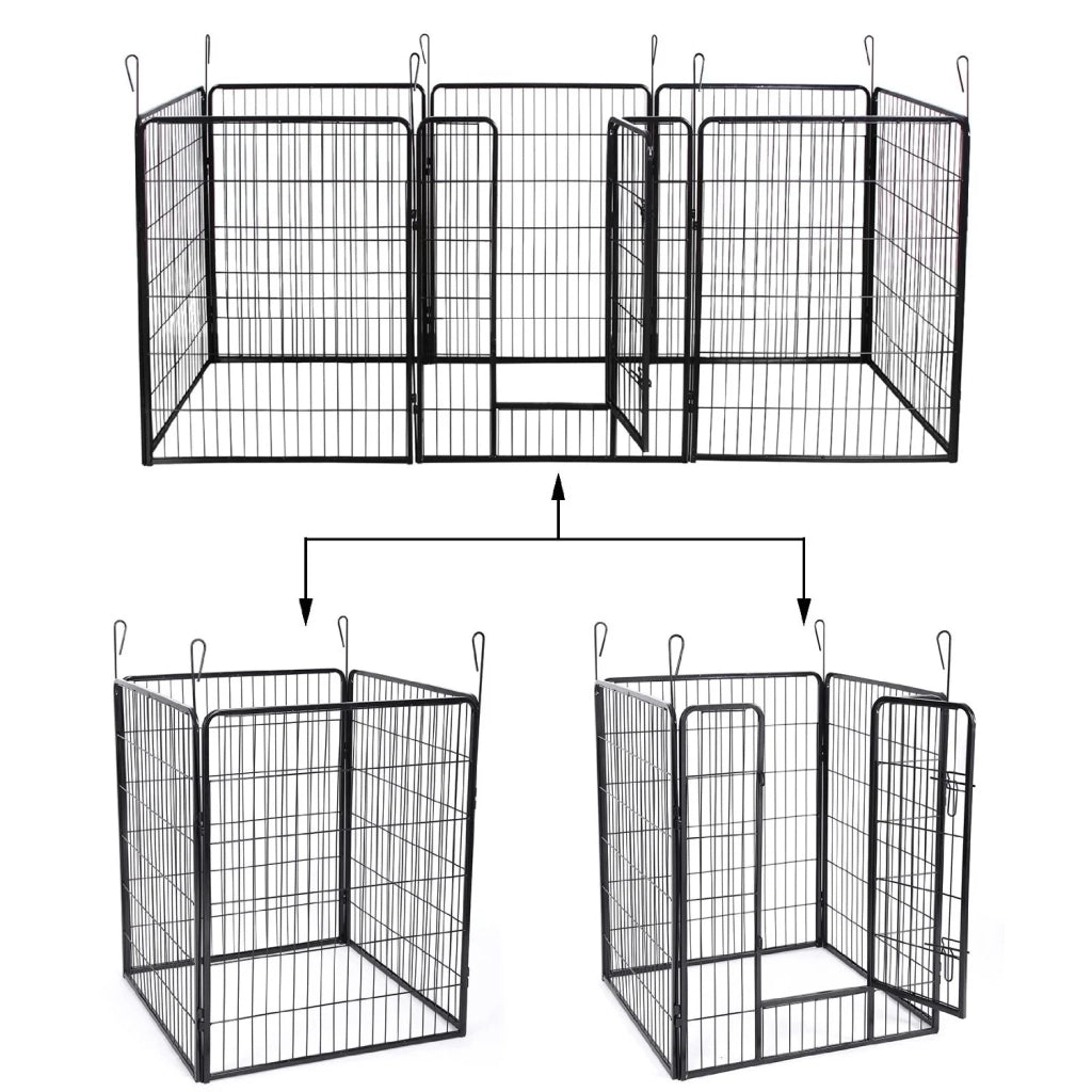 Recinto/Gabbia per cani cuccioli e animali domestici 163 x 163 cm Nero 3712023