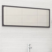 Specchio da Bagno Grigio 100x1,5x37 cm in Legno Multistrato 804632