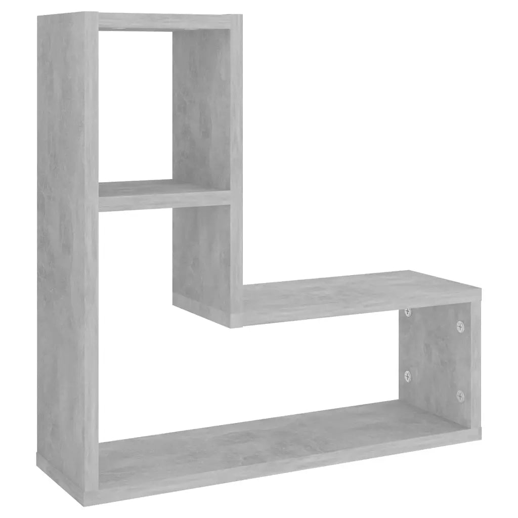 Mensole a Muro 2pz Grigio Cemento 50x15x50cm Legno Multistrato 807218