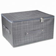 Trade Shop - Scatola Box Salvaspazio Portatutto Contenitore Organizer Cerniera 51x40x24cm 79417 -