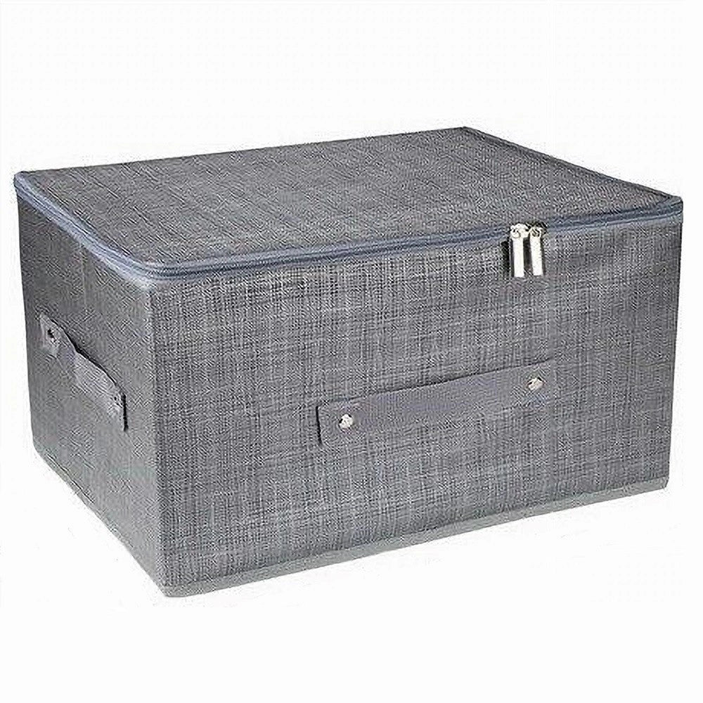 Trade Shop - Scatola Box Salvaspazio Portatutto Contenitore Organizer Cerniera 51x40x24cm 79417 -