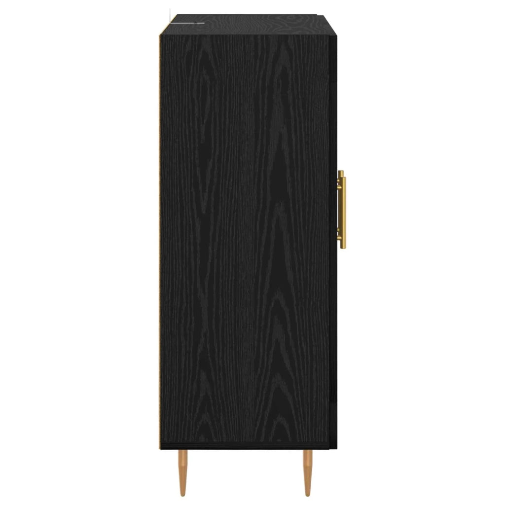 Credenza | Madia | Buffet da pranzo | Armadio da pranzo Rovere Nero 69,5 x 34 x 90 cm