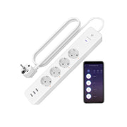 Trade Shop - Ciabatta Multipresa Smart Intelligente Wifi Con 4 Prese Ac 3 Porte Usb M3su411-eu -