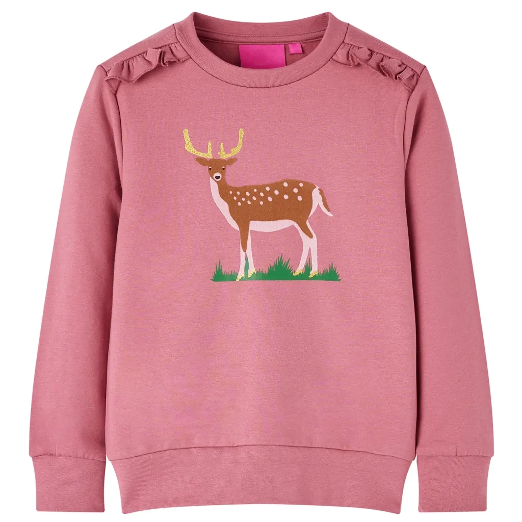 Felpa da Bambina Lampone 128cod mxl 84186