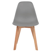 Sedie da Pranzo 2 pz Grigie in Plastica 244774