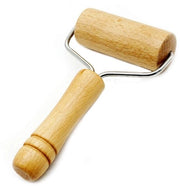 Rotolo per Tartine in Legno - Manico Ergonomico - Acciaio Inossidabile - 19x9,5 cm - Adatto per Torta/Pizza - Facile da Usare