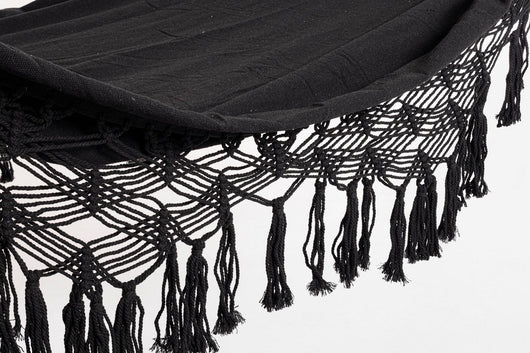 Amaca da Giardino 200x100 cm in Poli-Cotone Eldoris Nero