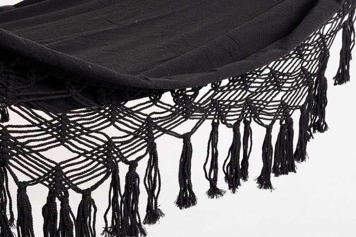 Amaca da Giardino 200x100 cm in Poli-Cotone Eldoris Nero