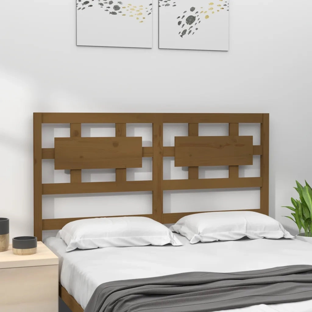 Testiera | Testata per Letto ambra 125,5x4x100 cm Legno Massello di Pino
