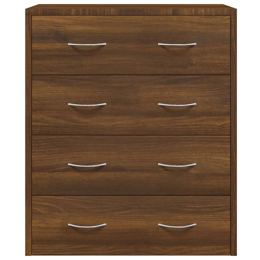 Credenza cassettiera armadio mobile contenitore organizer per cucina soggiorno salotto con 4 cassetti 60 x 30,5 x 71 cm marrone 02_0029752