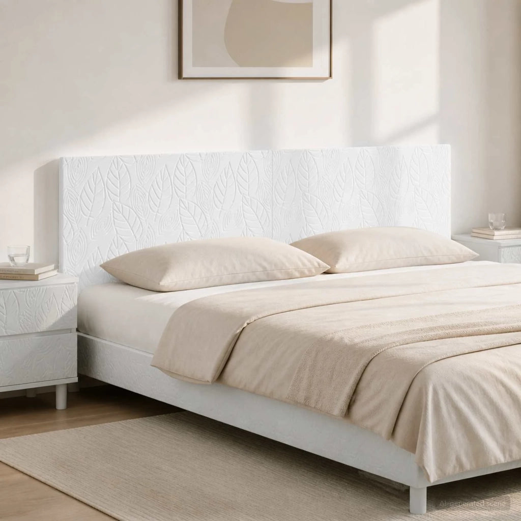 Testiera da Muro DELFT Bianco Lucido Legno ingegnerizzato 897159