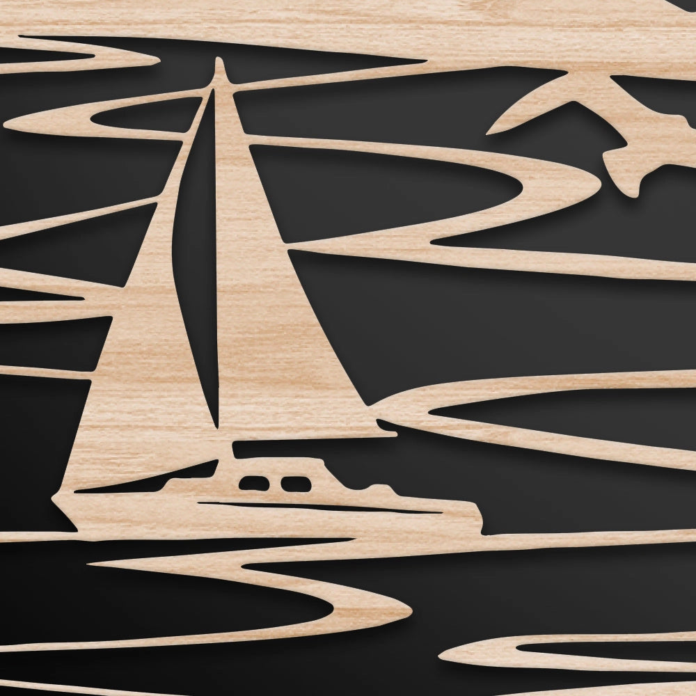 FARO - Quadro arredo LASERCUT composito Legno e PVC Misura: 50x100 cm