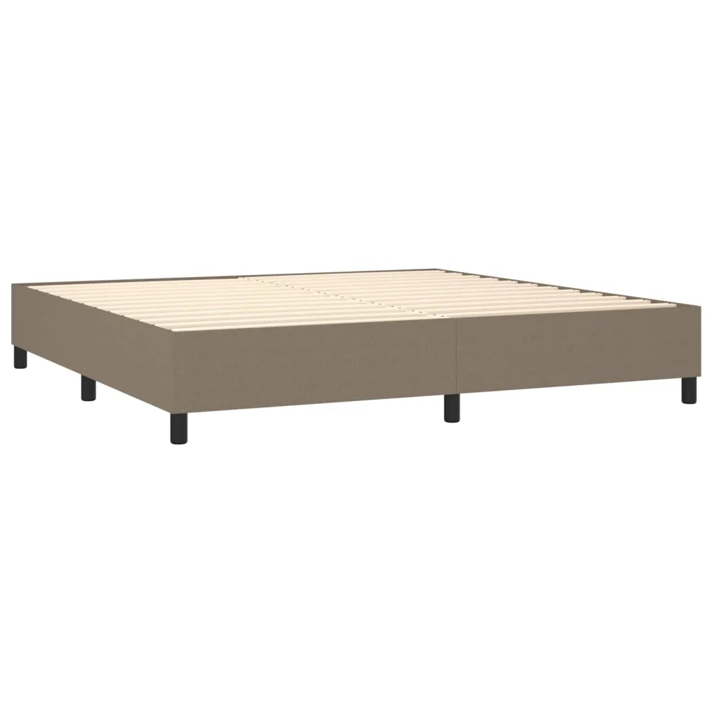 Giroletto a Molle con Materasso Tortora 200x200 cm in Tessuto 3131701