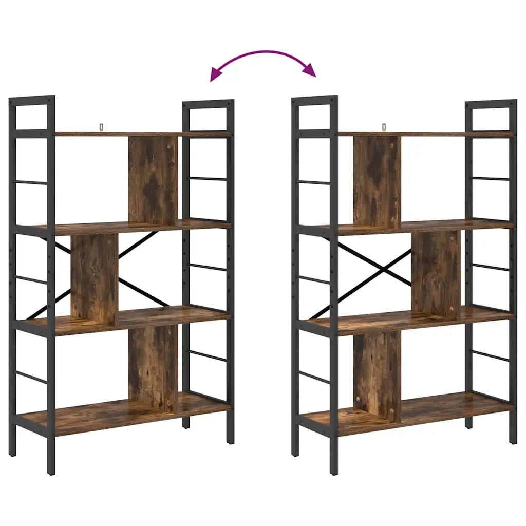 Libreria Rovere fumé 75 x 30 x 123,5 cm Legno multistrato