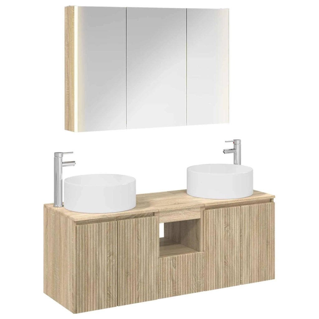 Set di Armadi da Bagno 4 pcs Rovere Sonoma 103,5 x 15,5 x 70 cm 3406585
