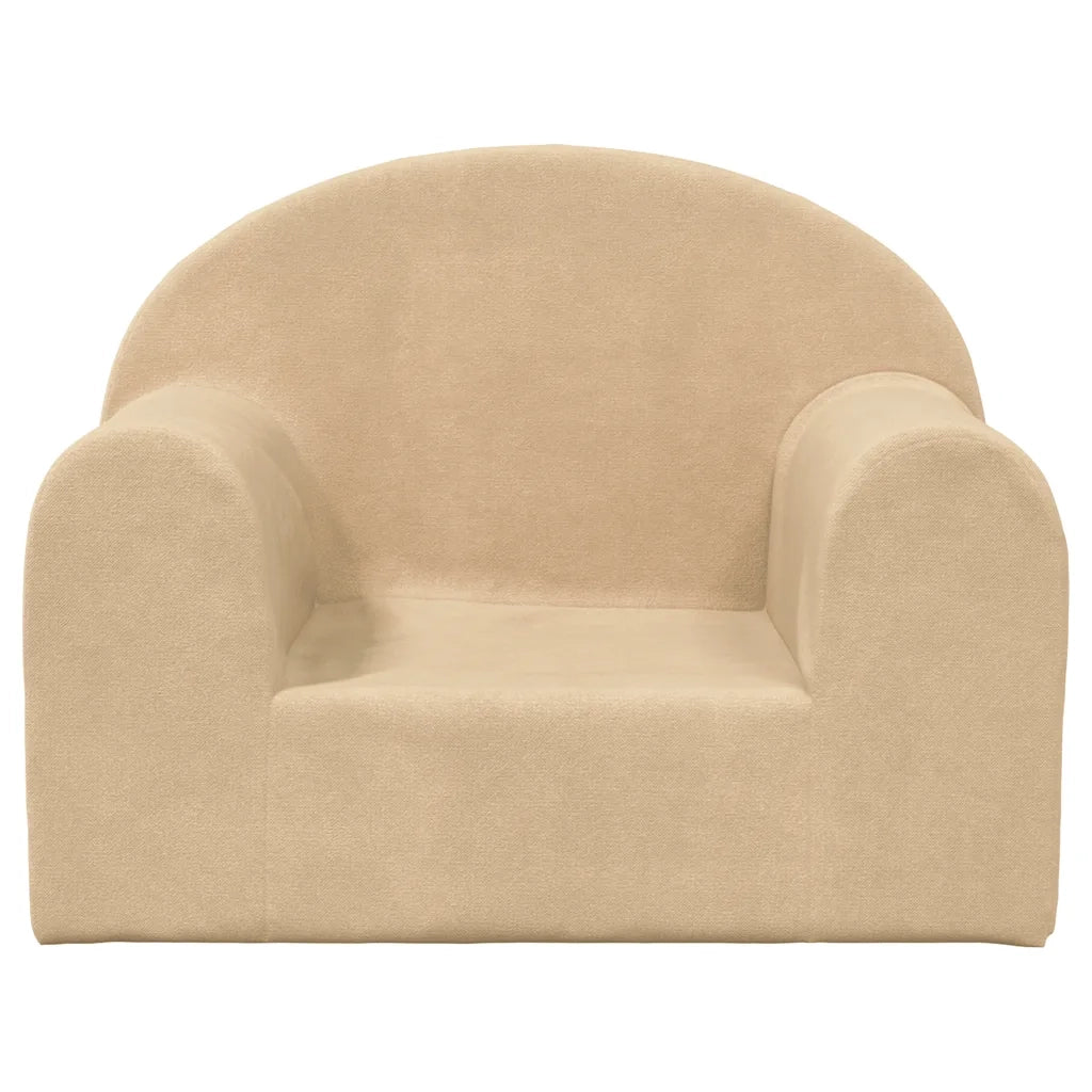 Divano per Bambini-Sofa-Divanetto Crema in Morbido Peluche 608049