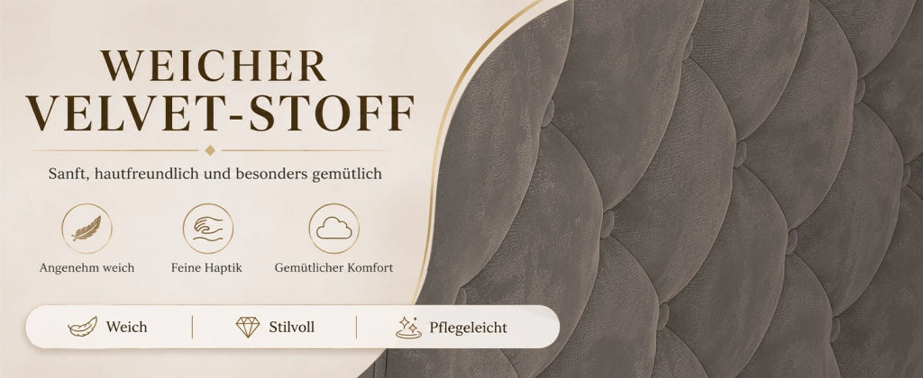 Letto imbottito con contenitore e LED, testiera con ripiano e ricarica, 2 cassetti, velluto dark gray 90 × 190 cm