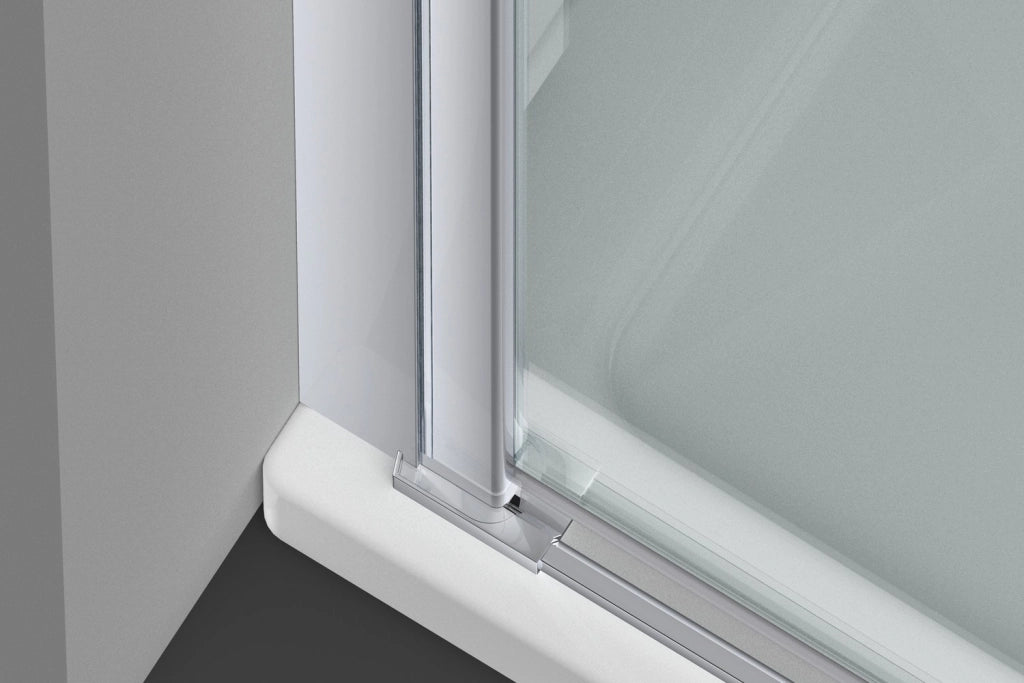 Box doccia 70 cm apertura a SOFFIETTO nicchia H200 cm cristallo 6mm profilo CROMATO LIAM