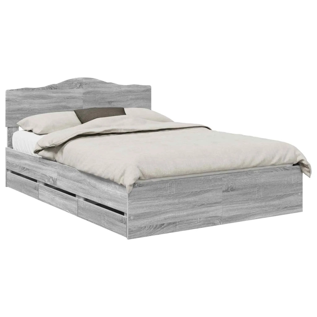 Struttura del letto con cassetto Grigio Sonoma 140 x 200 cm 3413003