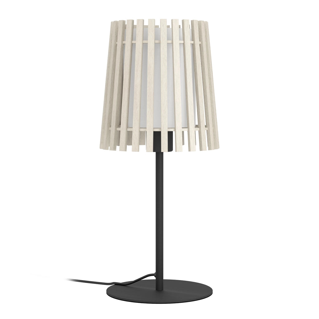 Lampada Da Tavolo Contemporanea Fattoria Acciaio Nero 1 Luce E27