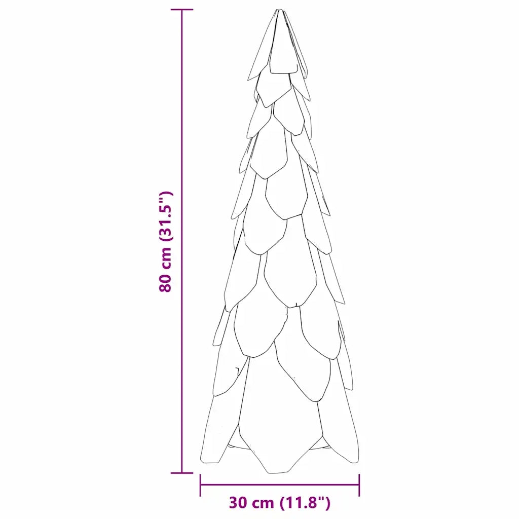 Albero di Natale Marrone 80 cm Legno massello di teak 42017938