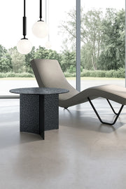 Tavolino Fold Small - Tavolino quadrato con top in vetro martellato fumé e struttura in vetro, design moderno e minimalista - Stones