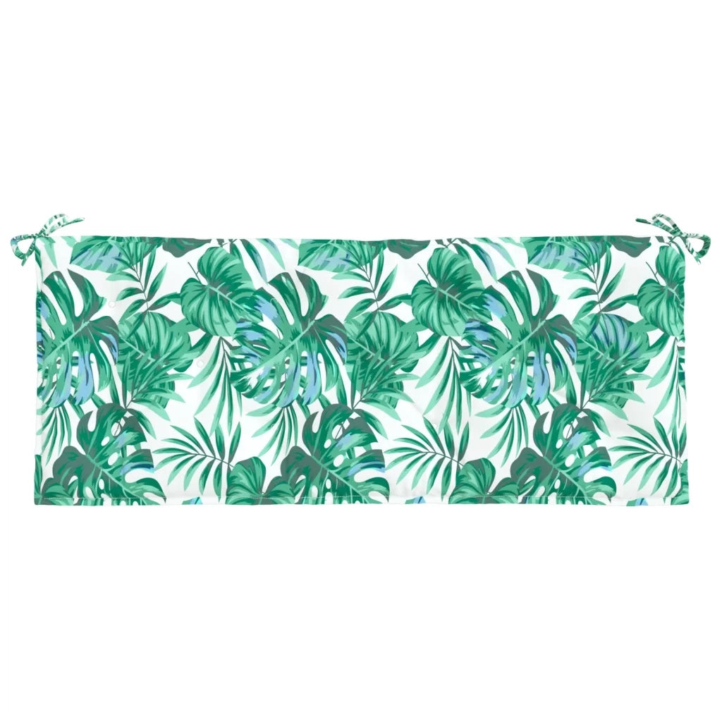 Cuscino Panca Giardino-Cuscini per panchina da esterno a Foglie 120x50x7 cm in Tessuto Oxford