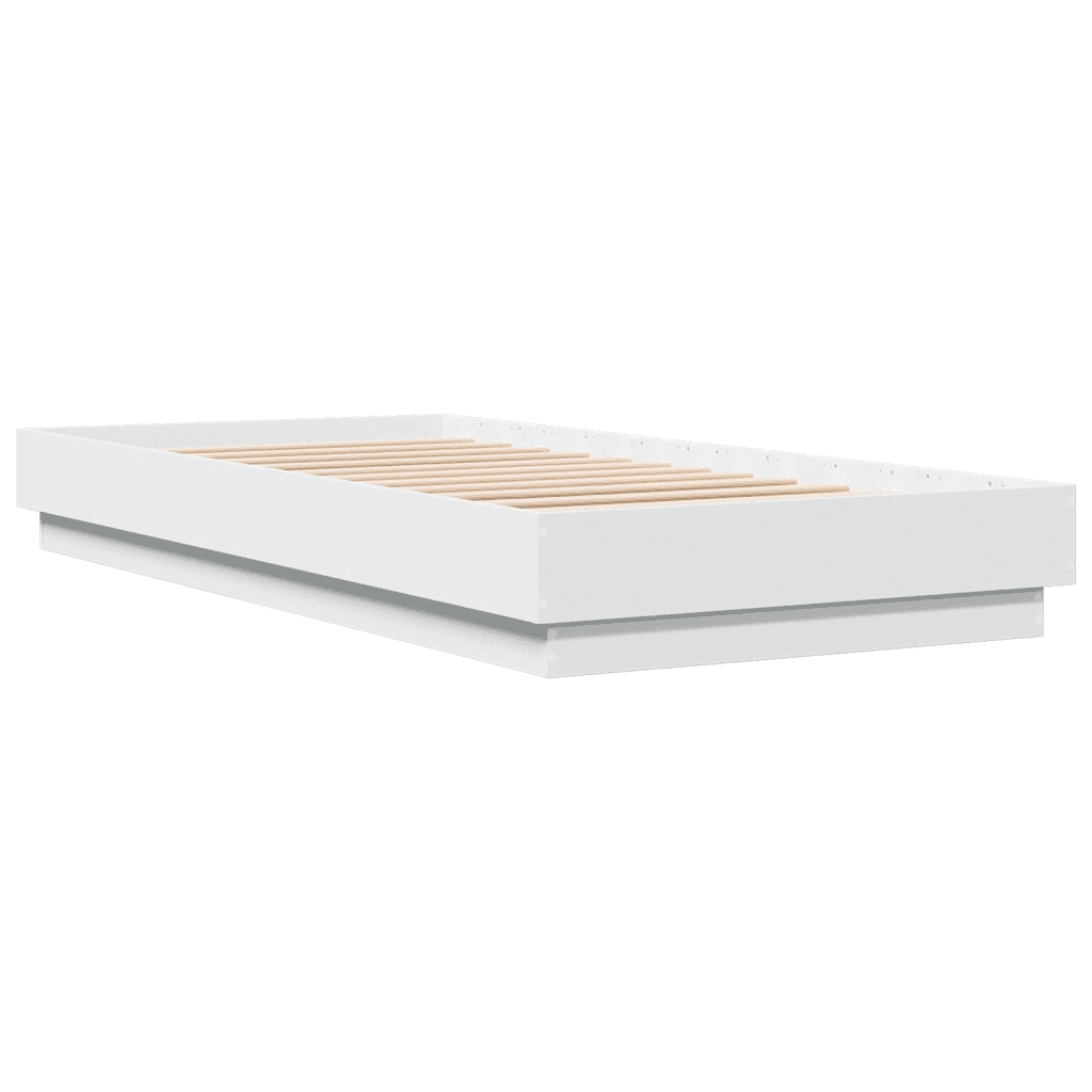 Giroletto-Struttura Letto Bianco 100x200 cm in Legno Massello 604464