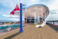 Doccia Solare da Giardino 40L Miscelatore Arkema Big Happy Five Blue Ocean