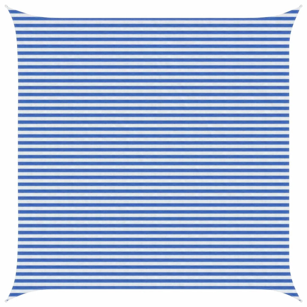 Telo Ombra Blu e Bianco 5 x 5 m HDPE