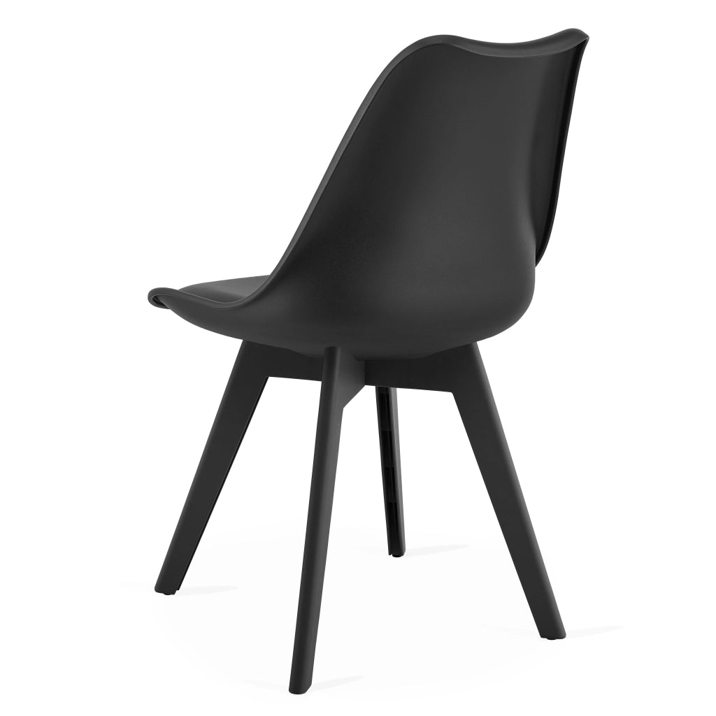 Sedia VALORA RIXK - Design ergonomico nero per soggiorno, studio, sala da pranzo x 1
