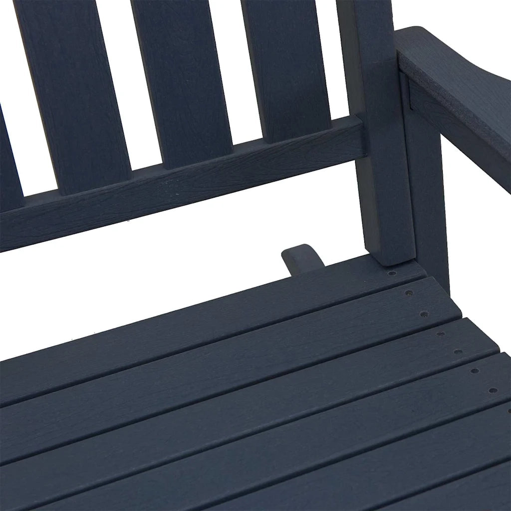 Sedia a dondolo da giardino Blu navy 92 x 70 x 108cm HDPE 42006614