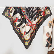 Nuova sciarpa da donna in seta stampata, stile coreano, sciarpa decorativa alla moda e versatile.