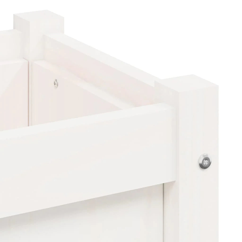 Fioriera rialzata per piante fiori terrazza giardino 90 x 31 x 31 cm legno massello di pino bianco 02_0037965