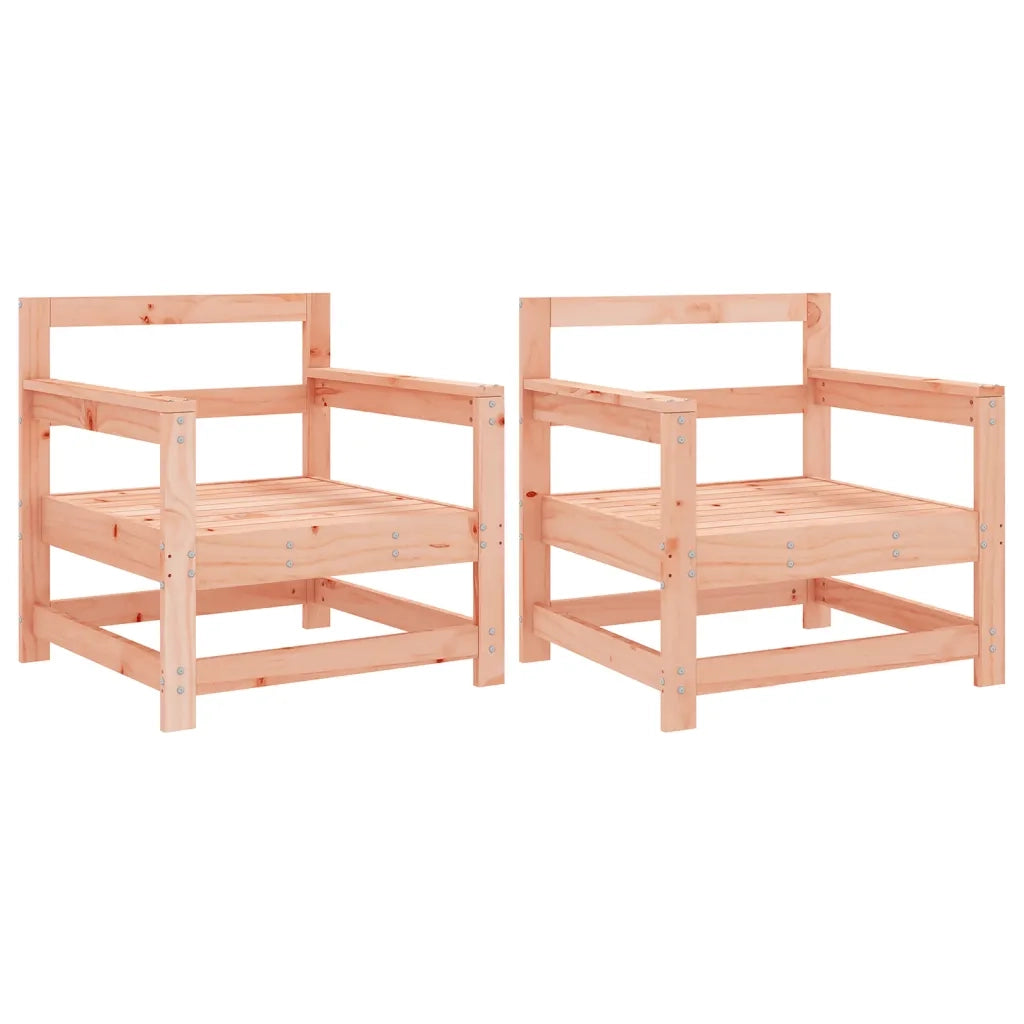 Sedia da patio-Sedie da Giardino 2 pz in Legno Massello di Douglas 703074