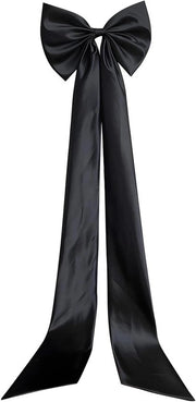 Accessori per vestiti - Striscia di fissaggio removibile in tessuto satino nero - Lunghezza della cinghia 130 cm, larghezza 38 cm - Accessorio per vestiti da sposa con cintura removibile