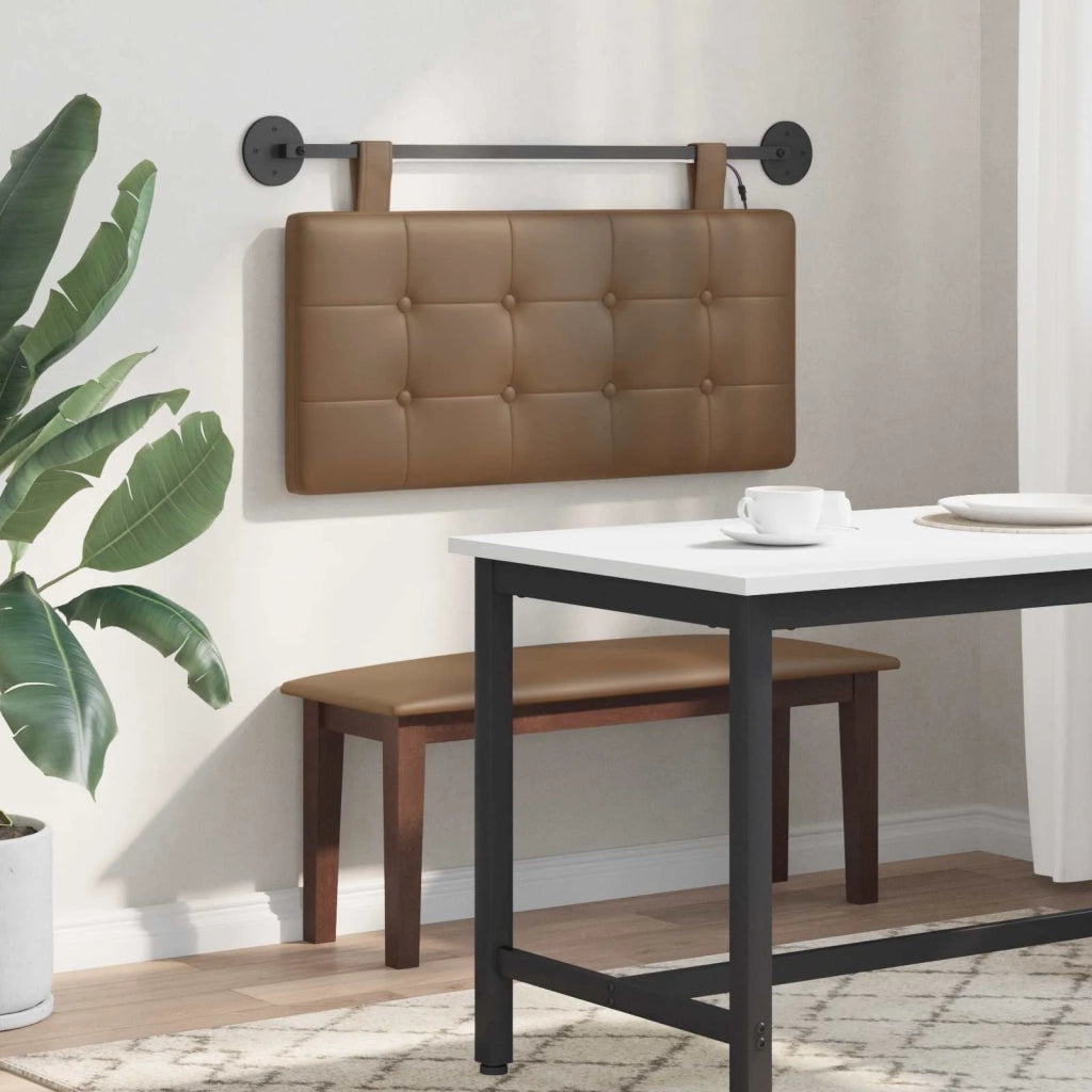 Testiera sospesa Con luce LED Cappuccino Similpelle