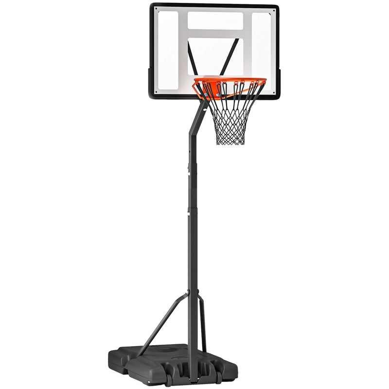 Canestro da basket da esterno con supporto, altezza regolabile da 255 a 305 cm, supporto per canestro con ruote, supporto per tabellone da basket,