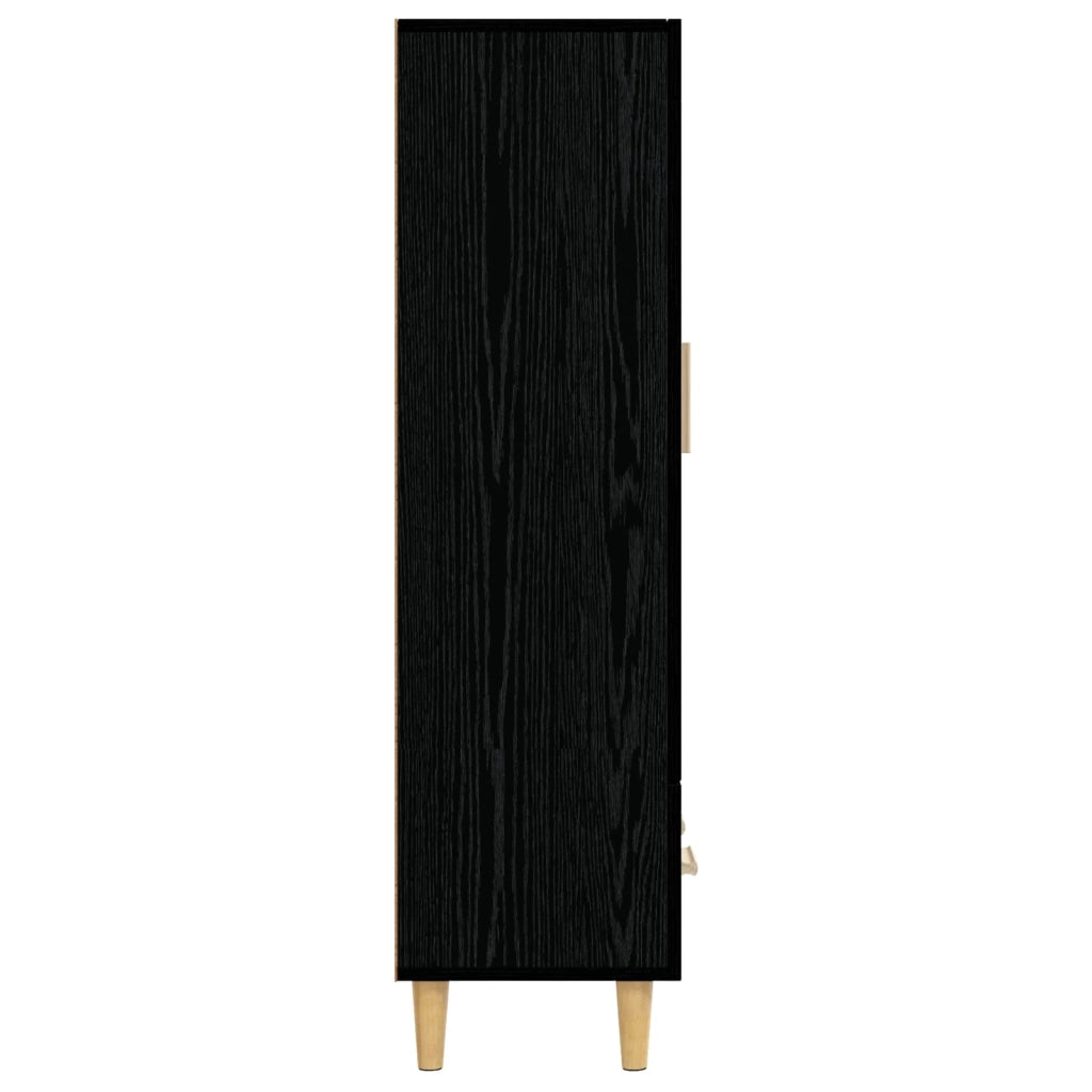Credenza Rovere Nero 70 x 31 x 115 cm Legno ingegnerizzato 8009851