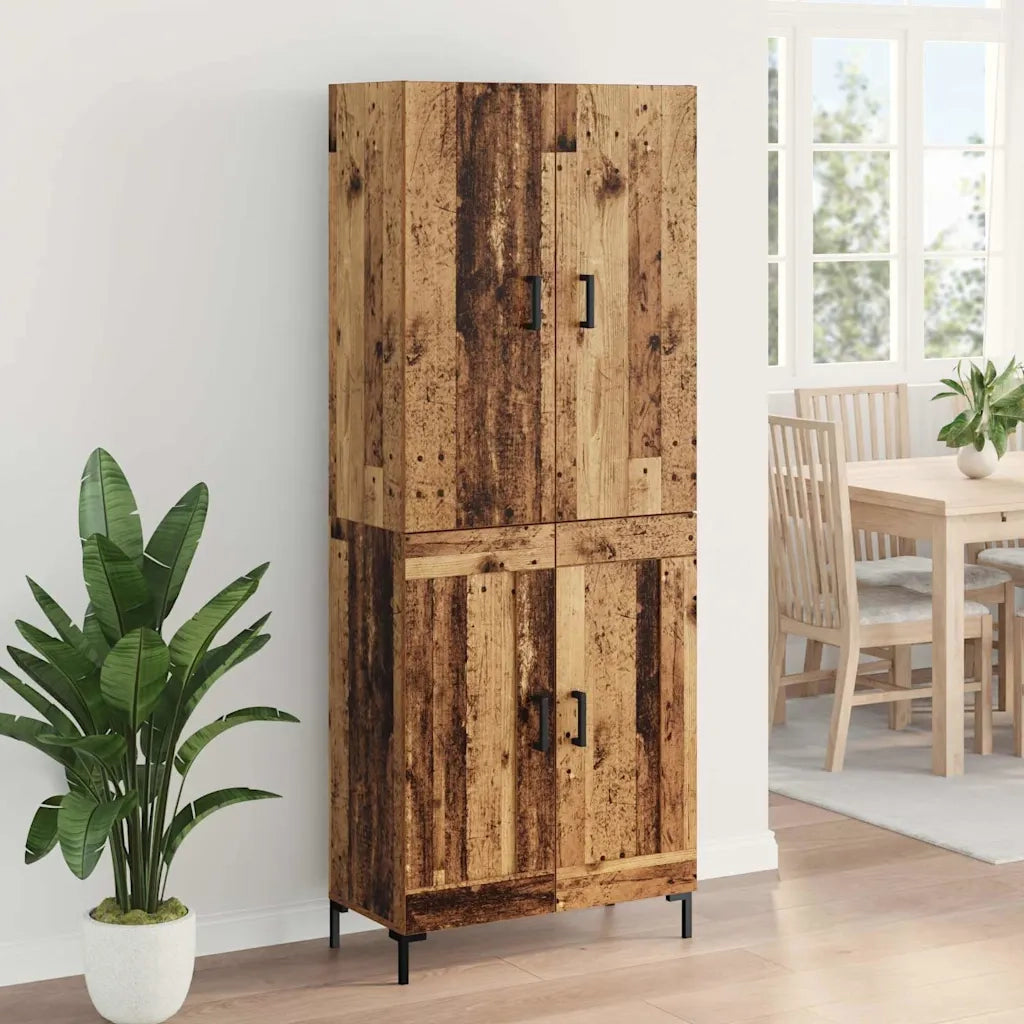 Credenza | Madia | Buffet da pranzo | Armadio da pranzo Legno vecchio 69,5 x 34 x 180 cm Legno multistrato