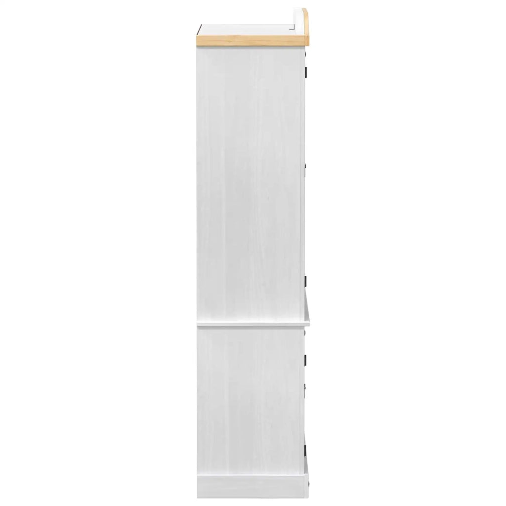 Vetrina Bianco 103.5 x 42 x 180 cm Pino massello 42024945