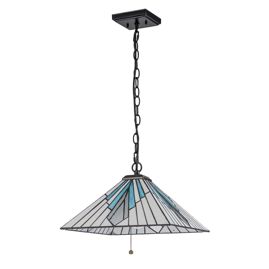 Lampada sospensione Tiffany vetrata ALDERLEY Ø38 E27 Elstead