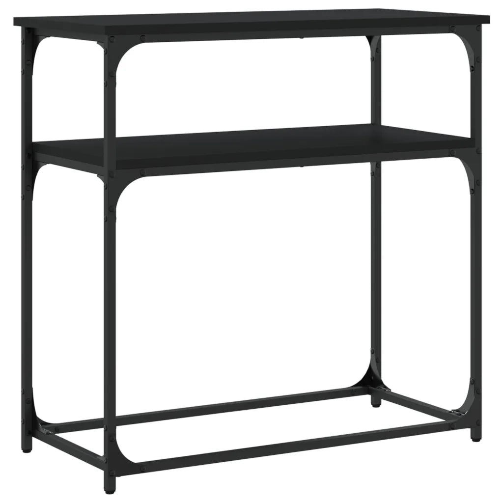 Tavolino Consolle-Tavolino da soggiorno-Tavolo Nero 75x35,5x75 cm in Legno Multistrato