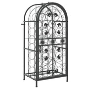 Portavini da 33 Bottiglie Nero 45x36x100cm in Ferro Battuto CFW1108446